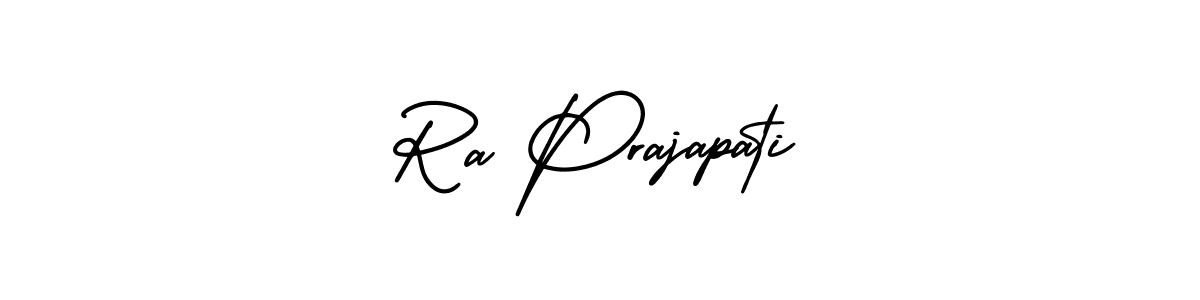 Make a beautiful signature design for name Ra Prajapati. With this signature (AmerikaSignatureDemo-Regular) style, you can create a handwritten signature for free. Ra Prajapati signature style 3 images and pictures png