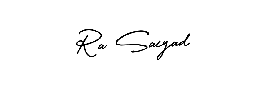 Create a beautiful signature design for name Ra Saiyad. With this signature (AmerikaSignatureDemo-Regular) fonts, you can make a handwritten signature for free. Ra Saiyad signature style 3 images and pictures png