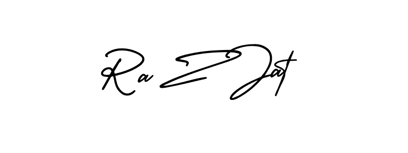 Design your own signature with our free online signature maker. With this signature software, you can create a handwritten (AmerikaSignatureDemo-Regular) signature for name Ra Z Jat. Ra Z Jat signature style 3 images and pictures png