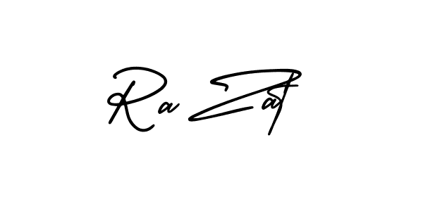 Similarly AmerikaSignatureDemo-Regular is the best handwritten signature design. Signature creator online .You can use it as an online autograph creator for name Ra Zat. Ra Zat signature style 3 images and pictures png