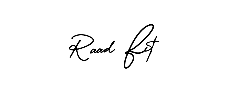 if you are searching for the best signature style for your name Raad Fit. so please give up your signature search. here we have designed multiple signature styles  using AmerikaSignatureDemo-Regular. Raad Fit signature style 3 images and pictures png