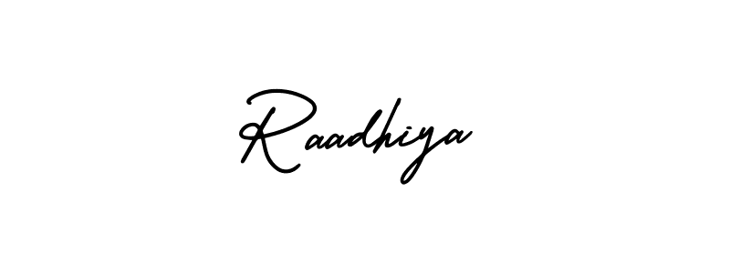 AmerikaSignatureDemo-Regular is a professional signature style that is perfect for those who want to add a touch of class to their signature. It is also a great choice for those who want to make their signature more unique. Get Raadhiya name to fancy signature for free. Raadhiya signature style 3 images and pictures png