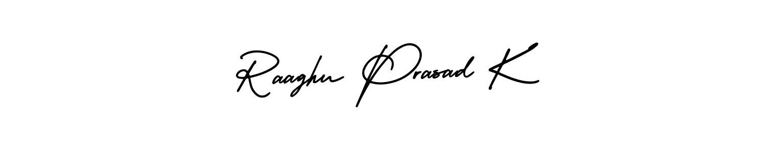 if you are searching for the best signature style for your name Raaghu Prasad K. so please give up your signature search. here we have designed multiple signature styles  using AmerikaSignatureDemo-Regular. Raaghu Prasad K signature style 3 images and pictures png