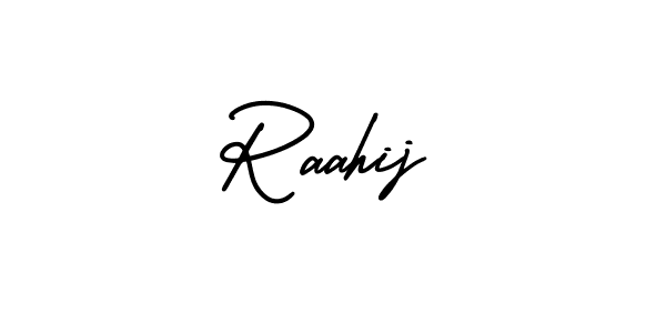 Design your own signature with our free online signature maker. With this signature software, you can create a handwritten (AmerikaSignatureDemo-Regular) signature for name Raahij. Raahij signature style 3 images and pictures png