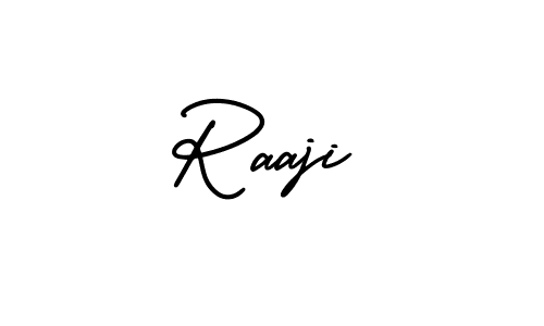 Raaji stylish signature style. Best Handwritten Sign (AmerikaSignatureDemo-Regular) for my name. Handwritten Signature Collection Ideas for my name Raaji. Raaji signature style 3 images and pictures png