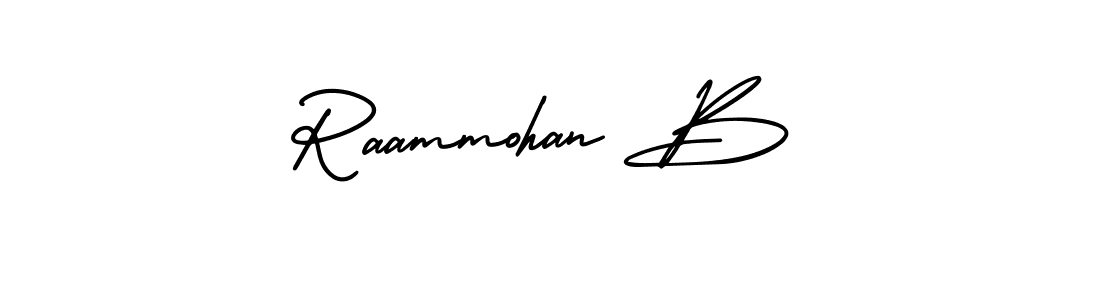Design your own signature with our free online signature maker. With this signature software, you can create a handwritten (AmerikaSignatureDemo-Regular) signature for name Raammohan B. Raammohan B signature style 3 images and pictures png