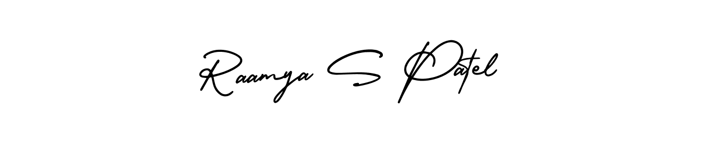 See photos of Raamya S Patel official signature by Spectra . Check more albums & portfolios. Read reviews & check more about AmerikaSignatureDemo-Regular font. Raamya S Patel signature style 3 images and pictures png