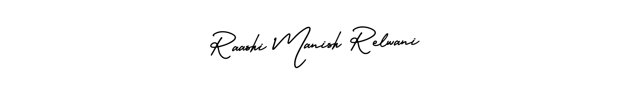 See photos of Raashi Manish Relwani official signature by Spectra . Check more albums & portfolios. Read reviews & check more about AmerikaSignatureDemo-Regular font. Raashi Manish Relwani signature style 3 images and pictures png