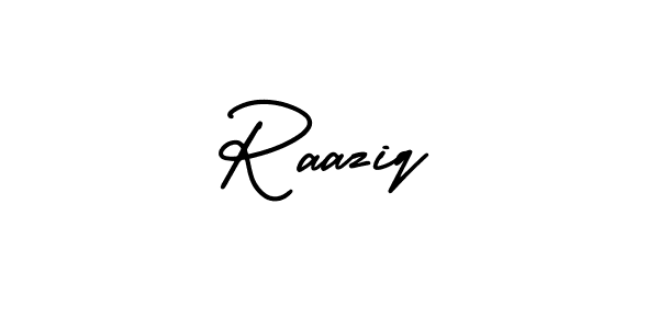 How to make Raaziq signature? AmerikaSignatureDemo-Regular is a professional autograph style. Create handwritten signature for Raaziq name. Raaziq signature style 3 images and pictures png