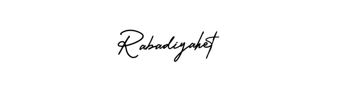 Create a beautiful signature design for name Rabadiyahet. With this signature (AmerikaSignatureDemo-Regular) fonts, you can make a handwritten signature for free. Rabadiyahet signature style 3 images and pictures png