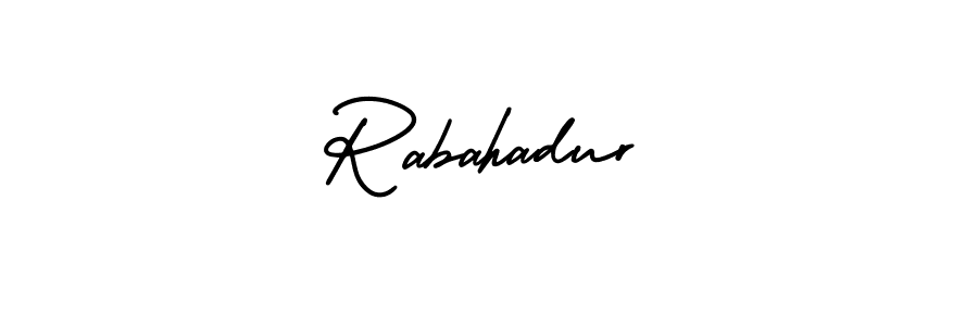 Also You can easily find your signature by using the search form. We will create Rabahadur name handwritten signature images for you free of cost using AmerikaSignatureDemo-Regular sign style. Rabahadur signature style 3 images and pictures png