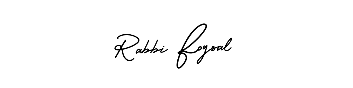 The best way (AmerikaSignatureDemo-Regular) to make a short signature is to pick only two or three words in your name. The name Rabbi Foysal include a total of six letters. For converting this name. Rabbi Foysal signature style 3 images and pictures png