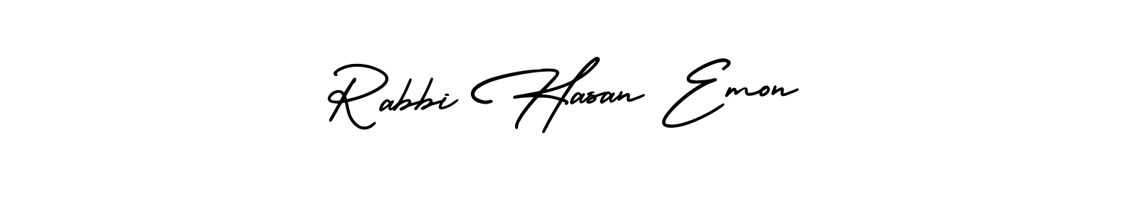 Make a beautiful signature design for name Rabbi Hasan Emon. Use this online signature maker to create a handwritten signature for free. Rabbi Hasan Emon signature style 3 images and pictures png