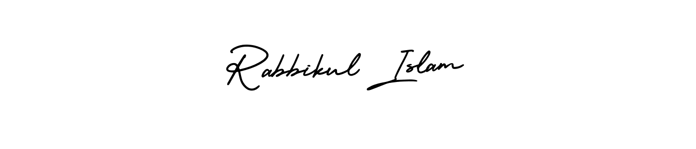Rabbikul Islam stylish signature style. Best Handwritten Sign (AmerikaSignatureDemo-Regular) for my name. Handwritten Signature Collection Ideas for my name Rabbikul Islam. Rabbikul Islam signature style 3 images and pictures png