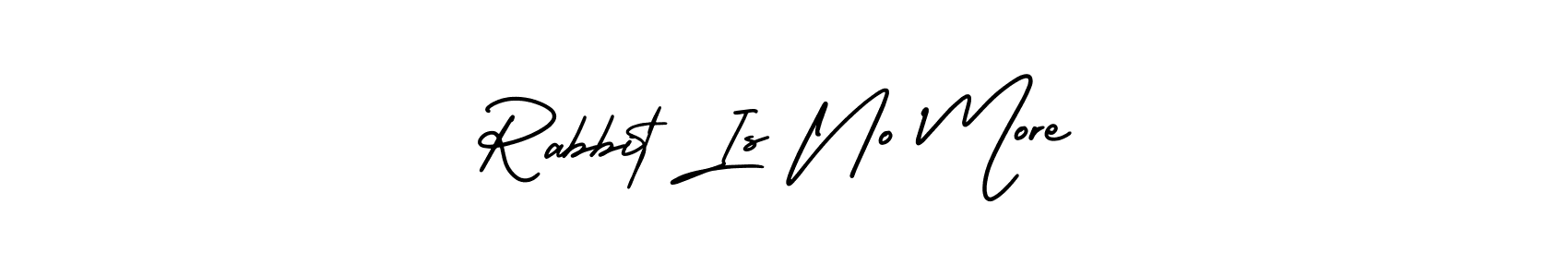 You should practise on your own different ways (AmerikaSignatureDemo-Regular) to write your name (Rabbit Is No More) in signature. don't let someone else do it for you. Rabbit Is No More signature style 3 images and pictures png