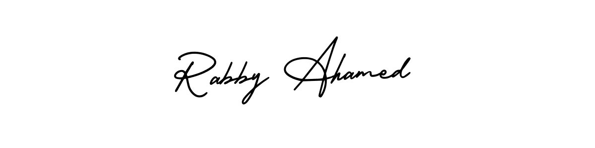 Also we have Rabby Ahamed name is the best signature style. Create professional handwritten signature collection using AmerikaSignatureDemo-Regular autograph style. Rabby Ahamed signature style 3 images and pictures png