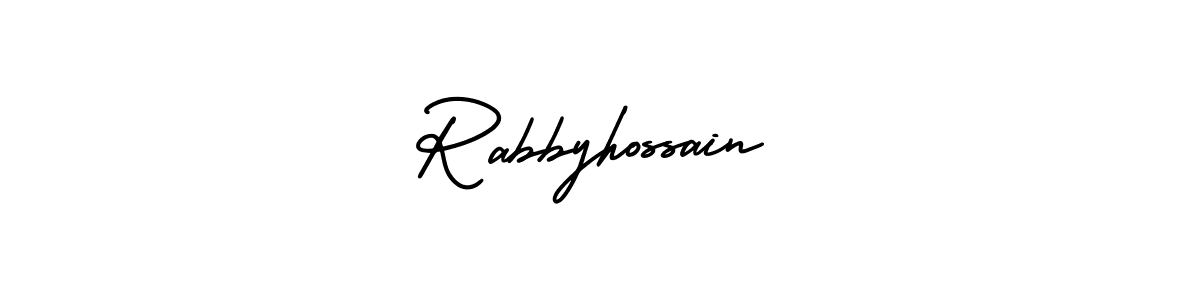 Check out images of Autograph of Rabbyhossain name. Actor Rabbyhossain Signature Style. AmerikaSignatureDemo-Regular is a professional sign style online. Rabbyhossain signature style 3 images and pictures png