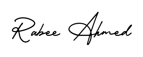 Master the art of signing with Rabee Ahmed written in fluent AmerikaSignatureDemo-Regular script. A great template to practice and refine your handwriting. Rabee Ahmed signature style 3 images and pictures png