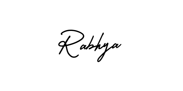 Also You can easily find your signature by using the search form. We will create Rabhya name handwritten signature images for you free of cost using AmerikaSignatureDemo-Regular sign style. Rabhya signature style 3 images and pictures png