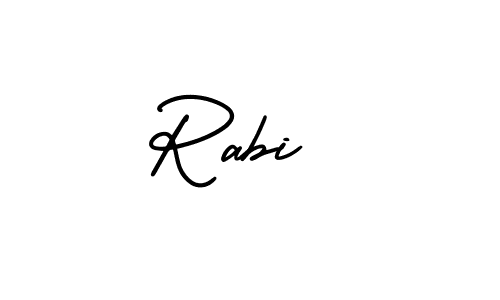 How to Draw Rabi  signature style? AmerikaSignatureDemo-Regular is a latest design signature styles for name Rabi . Rabi  signature style 3 images and pictures png