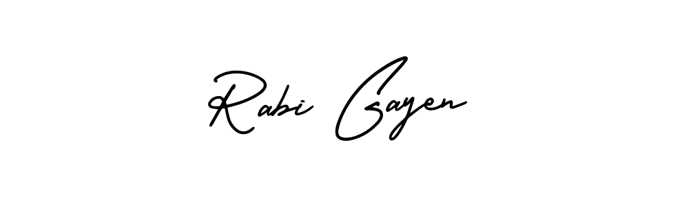 How to Draw Rabi Gayen signature style? AmerikaSignatureDemo-Regular is a latest design signature styles for name Rabi Gayen. Rabi Gayen signature style 3 images and pictures png