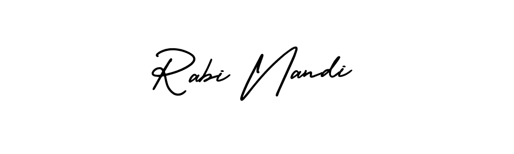 Use a signature maker to create a handwritten signature online. With this signature software, you can design (AmerikaSignatureDemo-Regular) your own signature for name Rabi Nandi. Rabi Nandi signature style 3 images and pictures png