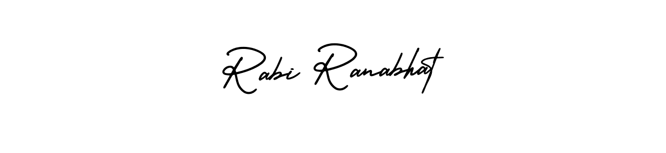 How to make Rabi Ranabhat name signature. Use AmerikaSignatureDemo-Regular style for creating short signs online. This is the latest handwritten sign. Rabi Ranabhat signature style 3 images and pictures png