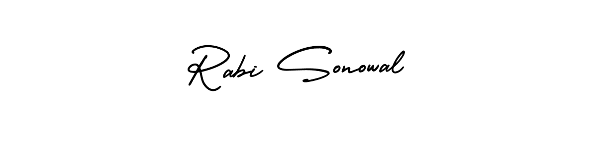 Best and Professional Signature Style for Rabi Sonowal. AmerikaSignatureDemo-Regular Best Signature Style Collection. Rabi Sonowal signature style 3 images and pictures png
