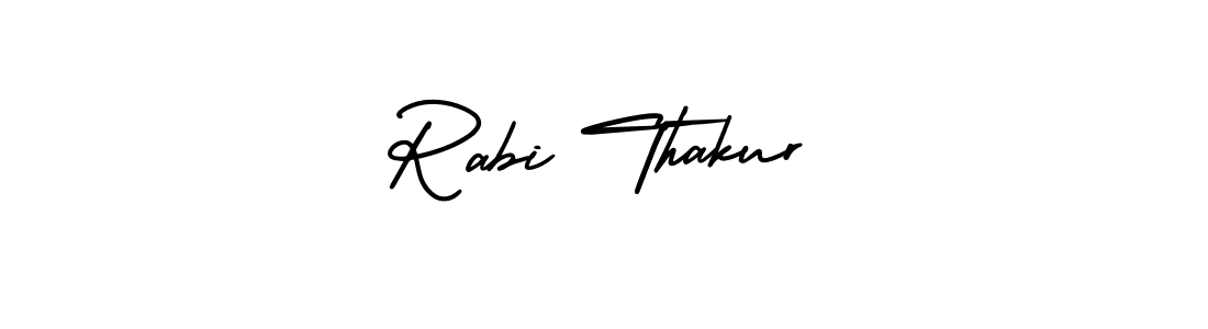 Rabi Thakur stylish signature style. Best Handwritten Sign (AmerikaSignatureDemo-Regular) for my name. Handwritten Signature Collection Ideas for my name Rabi Thakur. Rabi Thakur signature style 3 images and pictures png
