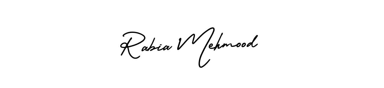 How to make Rabia Mehmood name signature. Use AmerikaSignatureDemo-Regular style for creating short signs online. This is the latest handwritten sign. Rabia Mehmood signature style 3 images and pictures png