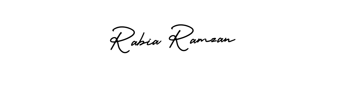 This is the best signature style for the Rabia Ramzan name. Also you like these signature font (AmerikaSignatureDemo-Regular). Mix name signature. Rabia Ramzan signature style 3 images and pictures png