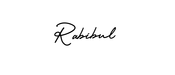 Use a signature maker to create a handwritten signature online. With this signature software, you can design (AmerikaSignatureDemo-Regular) your own signature for name Rabibul. Rabibul signature style 3 images and pictures png