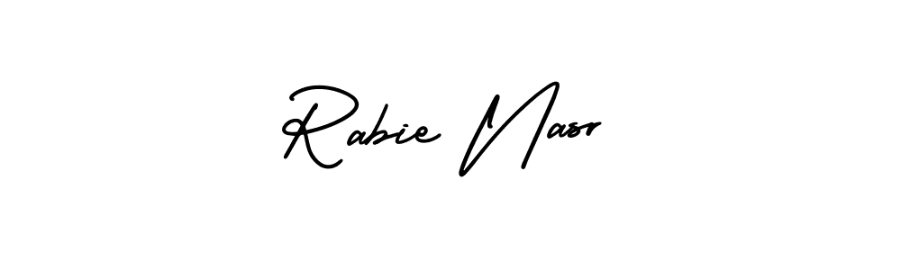 Make a short Rabie Nasr signature style. Manage your documents anywhere anytime using AmerikaSignatureDemo-Regular. Create and add eSignatures, submit forms, share and send files easily. Rabie Nasr signature style 3 images and pictures png