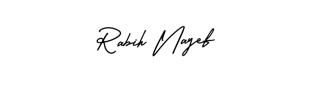 Also You can easily find your signature by using the search form. We will create Rabih Nayef name handwritten signature images for you free of cost using AmerikaSignatureDemo-Regular sign style. Rabih Nayef signature style 3 images and pictures png