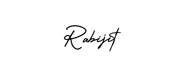 How to make Rabijit signature? AmerikaSignatureDemo-Regular is a professional autograph style. Create handwritten signature for Rabijit name. Rabijit signature style 3 images and pictures png