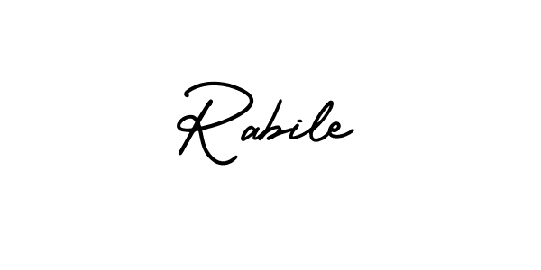 How to Draw Rabile signature style? AmerikaSignatureDemo-Regular is a latest design signature styles for name Rabile. Rabile signature style 3 images and pictures png