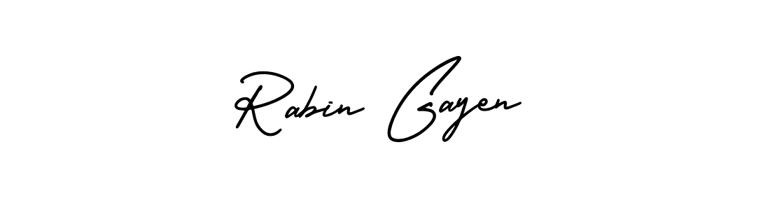 Create a beautiful signature design for name Rabin Gayen. With this signature (AmerikaSignatureDemo-Regular) fonts, you can make a handwritten signature for free. Rabin Gayen signature style 3 images and pictures png