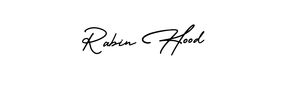 Design your own signature with our free online signature maker. With this signature software, you can create a handwritten (AmerikaSignatureDemo-Regular) signature for name Rabin Hood. Rabin Hood signature style 3 images and pictures png