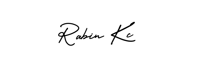 Use a signature maker to create a handwritten signature online. With this signature software, you can design (AmerikaSignatureDemo-Regular) your own signature for name Rabin Kc. Rabin Kc signature style 3 images and pictures png