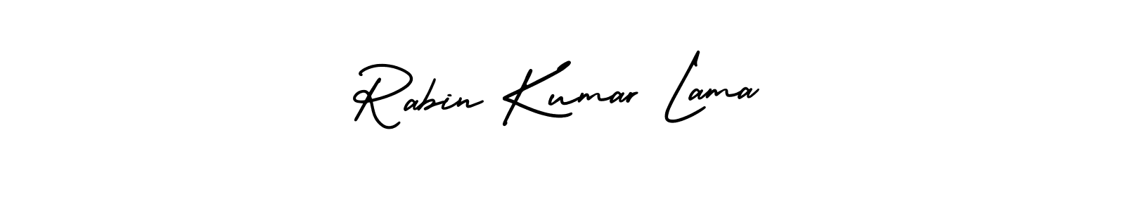 AmerikaSignatureDemo-Regular is a professional signature style that is perfect for those who want to add a touch of class to their signature. It is also a great choice for those who want to make their signature more unique. Get Rabin Kumar Lama name to fancy signature for free. Rabin Kumar Lama signature style 3 images and pictures png