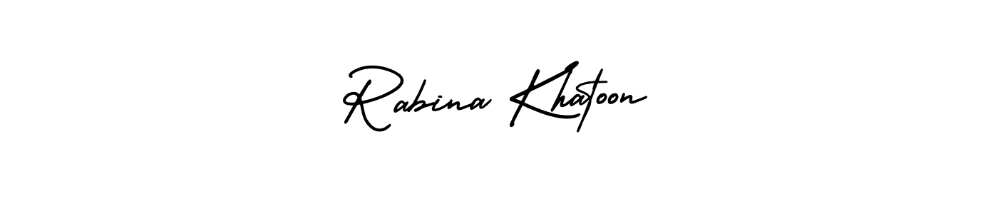 if you are searching for the best signature style for your name Rabina Khatoon. so please give up your signature search. here we have designed multiple signature styles  using AmerikaSignatureDemo-Regular. Rabina Khatoon signature style 3 images and pictures png