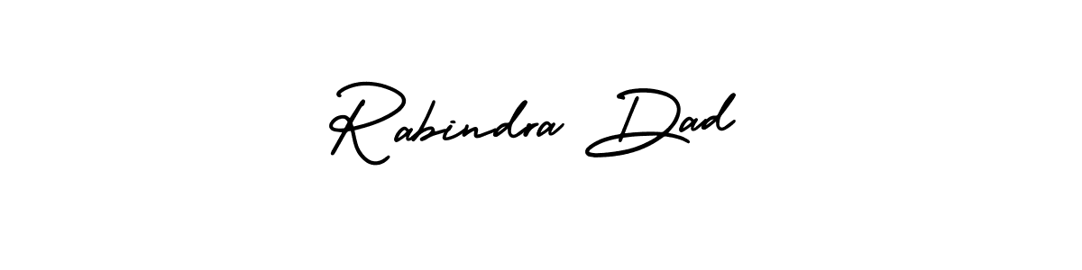 How to make Rabindra Dad name signature. Use AmerikaSignatureDemo-Regular style for creating short signs online. This is the latest handwritten sign. Rabindra Dad signature style 3 images and pictures png