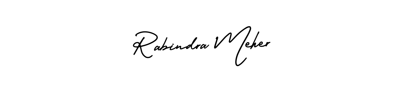 How to make Rabindra Meher name signature. Use AmerikaSignatureDemo-Regular style for creating short signs online. This is the latest handwritten sign. Rabindra Meher signature style 3 images and pictures png