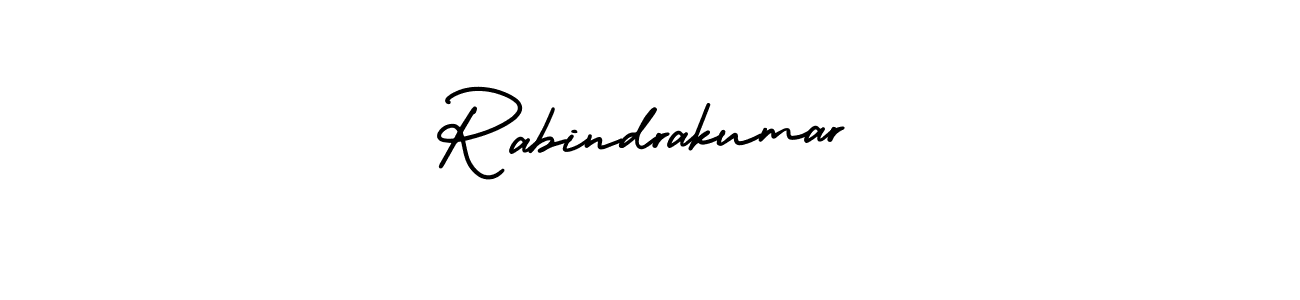 You should practise on your own different ways (AmerikaSignatureDemo-Regular) to write your name (Rabindrakumar) in signature. don't let someone else do it for you. Rabindrakumar signature style 3 images and pictures png