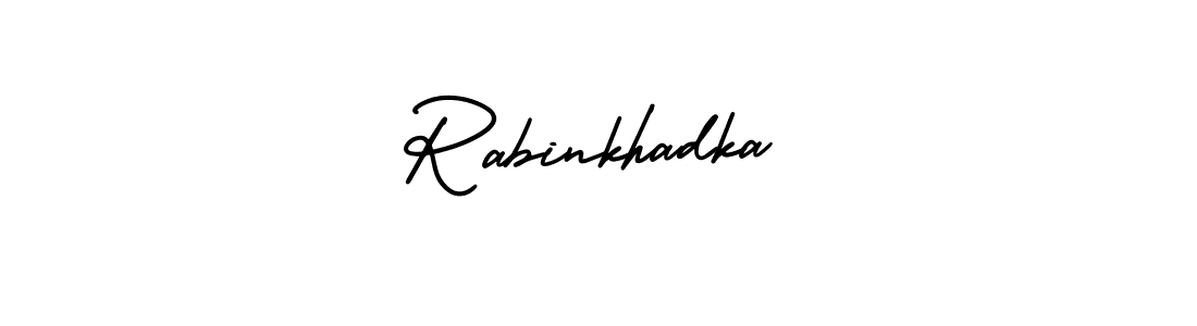 Best and Professional Signature Style for Rabinkhadka. AmerikaSignatureDemo-Regular Best Signature Style Collection. Rabinkhadka signature style 3 images and pictures png