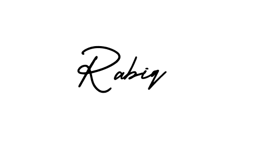 Make a beautiful signature design for name Rabiq. Use this online signature maker to create a handwritten signature for free. Rabiq signature style 3 images and pictures png