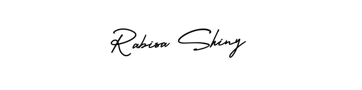 It looks lik you need a new signature style for name Rabisa Shiny. Design unique handwritten (AmerikaSignatureDemo-Regular) signature with our free signature maker in just a few clicks. Rabisa Shiny signature style 3 images and pictures png
