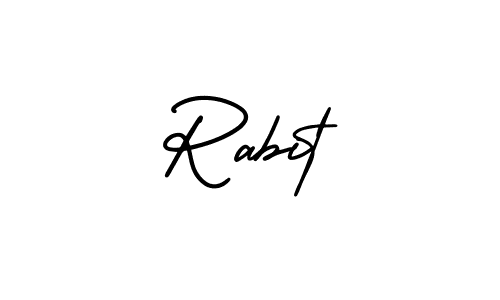 Similarly AmerikaSignatureDemo-Regular is the best handwritten signature design. Signature creator online .You can use it as an online autograph creator for name Rabit. Rabit signature style 3 images and pictures png
