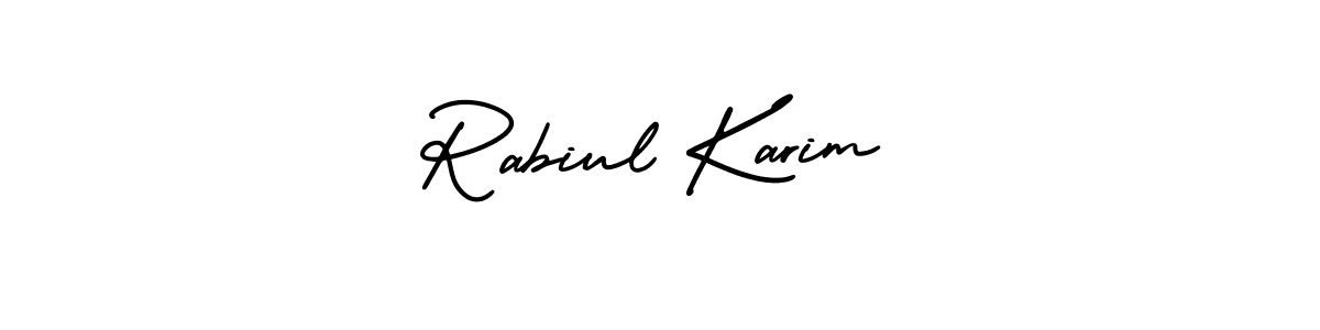 Also You can easily find your signature by using the search form. We will create Rabiul Karim name handwritten signature images for you free of cost using AmerikaSignatureDemo-Regular sign style. Rabiul Karim signature style 3 images and pictures png