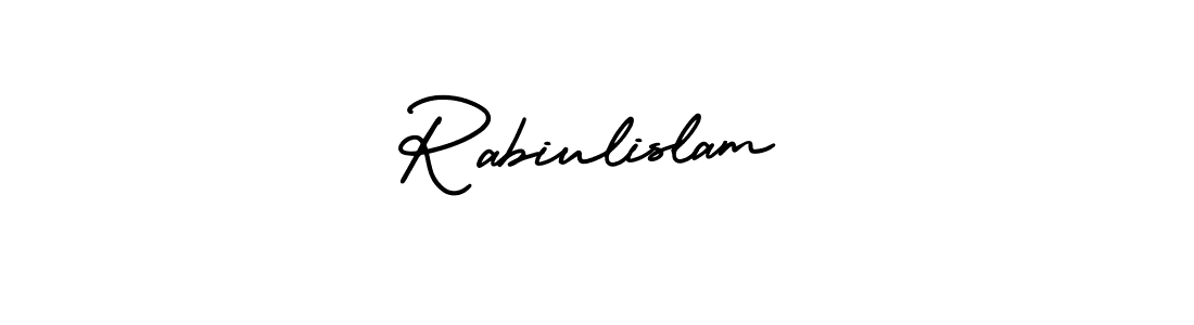 Rabiulislam stylish signature style. Best Handwritten Sign (AmerikaSignatureDemo-Regular) for my name. Handwritten Signature Collection Ideas for my name Rabiulislam. Rabiulislam signature style 3 images and pictures png